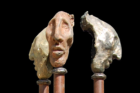 Trois masques mayas (détail)